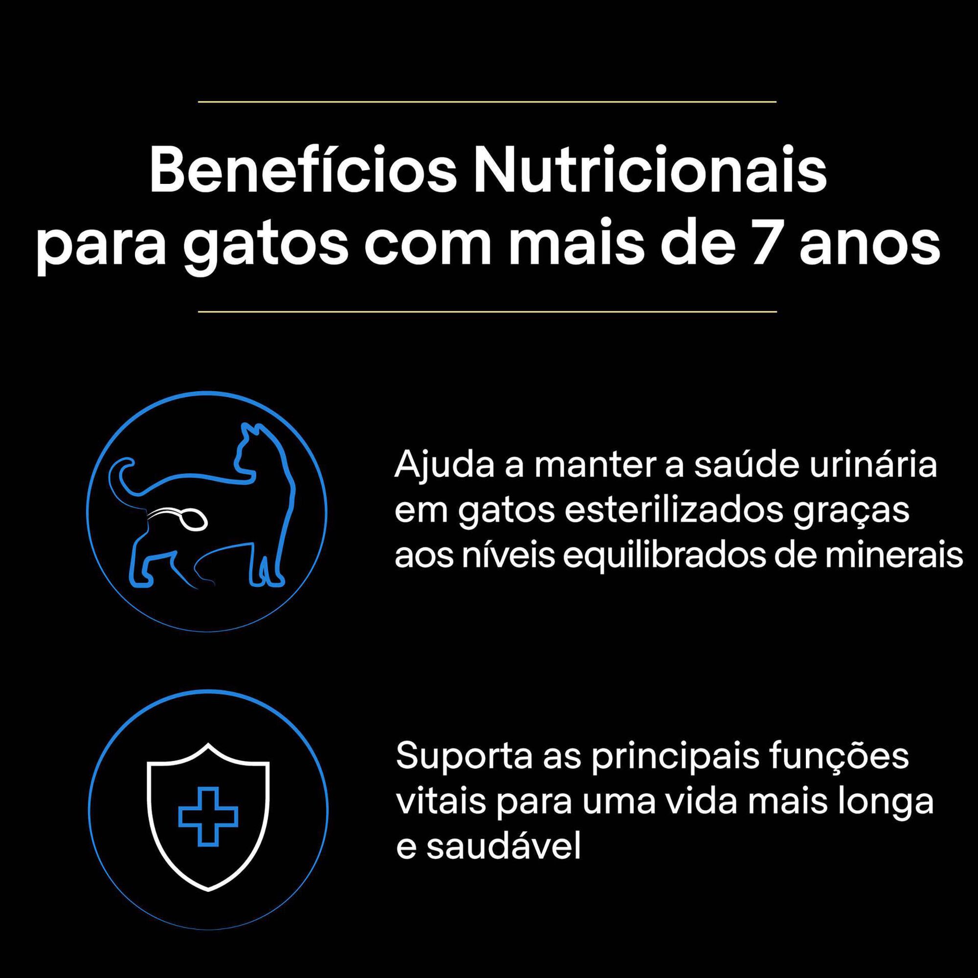 Ração para Gato Sénior Esterilizado Ageing +7 Live Clear Peru