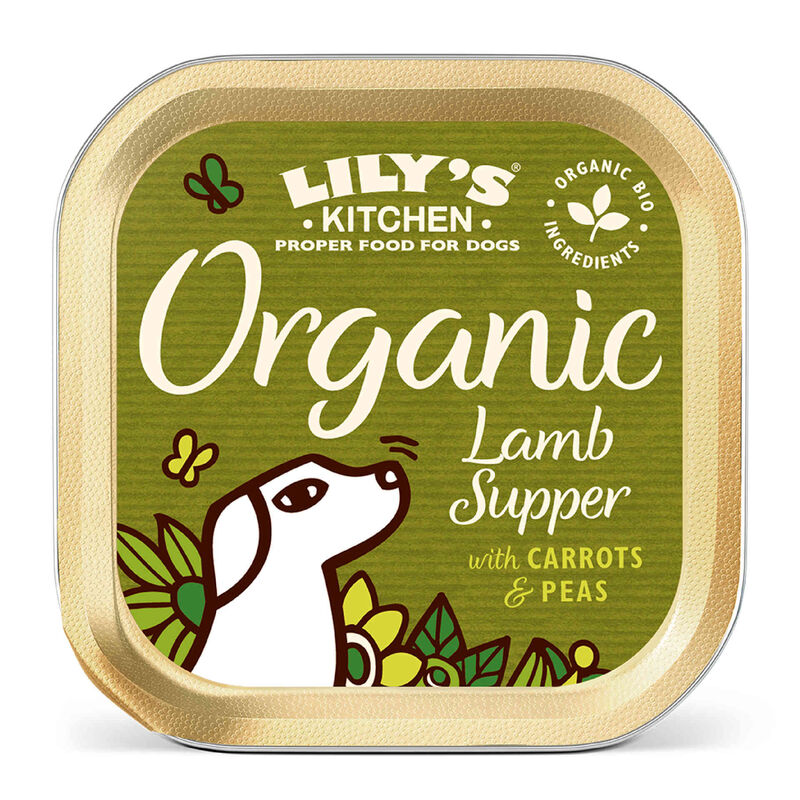 Comida Húmida para Cão Organic Cordeiro com Cenouras e Ervilhas Lily's Kitchen