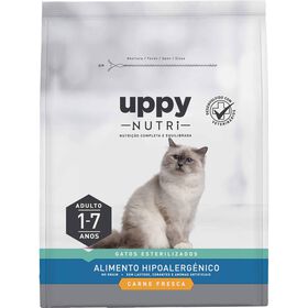 Ra&ccedil;&atilde;o para Gato Adulto Esterilizado Hipoalerg&eacute;nica Sem Cereais Frango Uppy Nutri