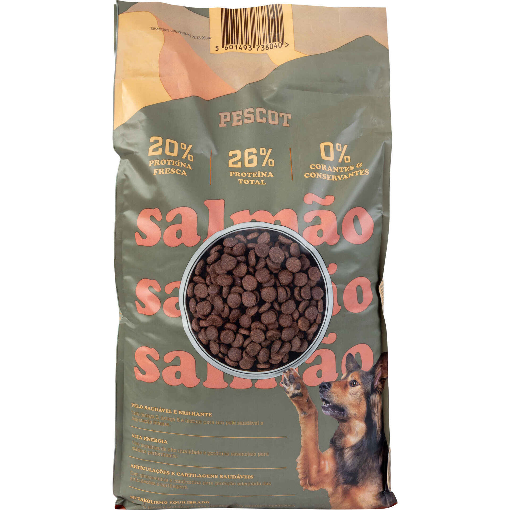 Ra&ccedil;&atilde;o para C&atilde;o Adulto Salm&atilde;o Pescot