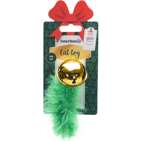Brinquedo para Gato Guizo Natal com Pena Verde