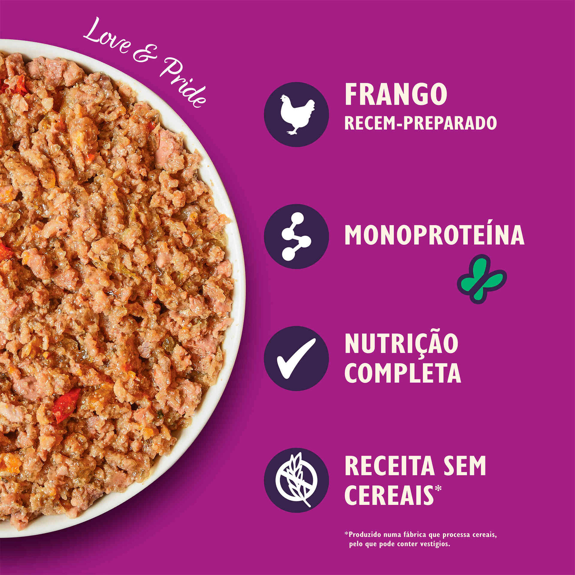 Comida Húmida para Cão Adulto Frango Love & Pride