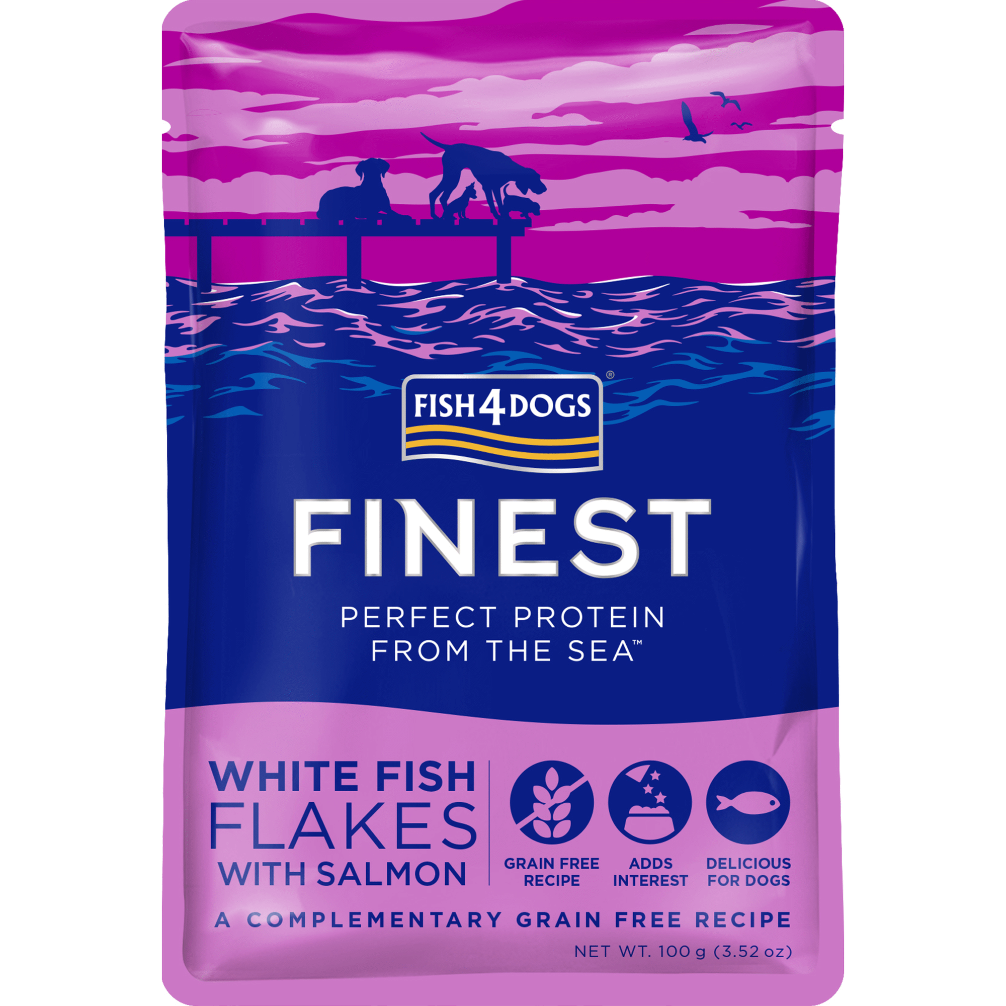 Comida Húmida para Cão de Peixe Branco com Salmão
