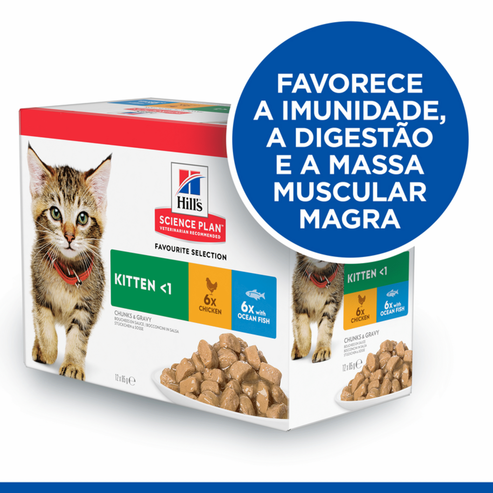 Comida Húmida para Gato Júnior Science Plan Frango e Peixe do Oceano