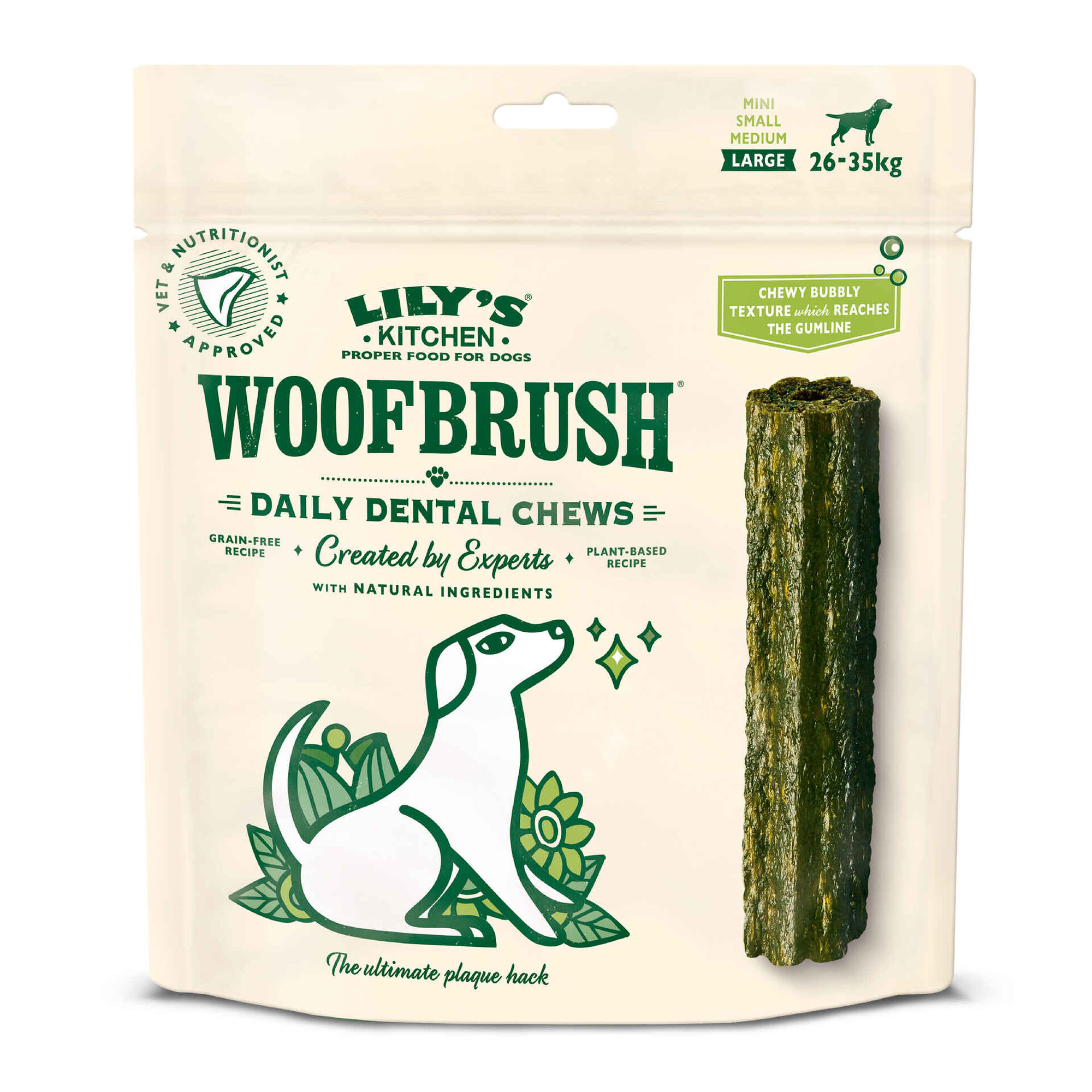 Snack para Cão Adulto Maxi Woofbrush Dental Chew
