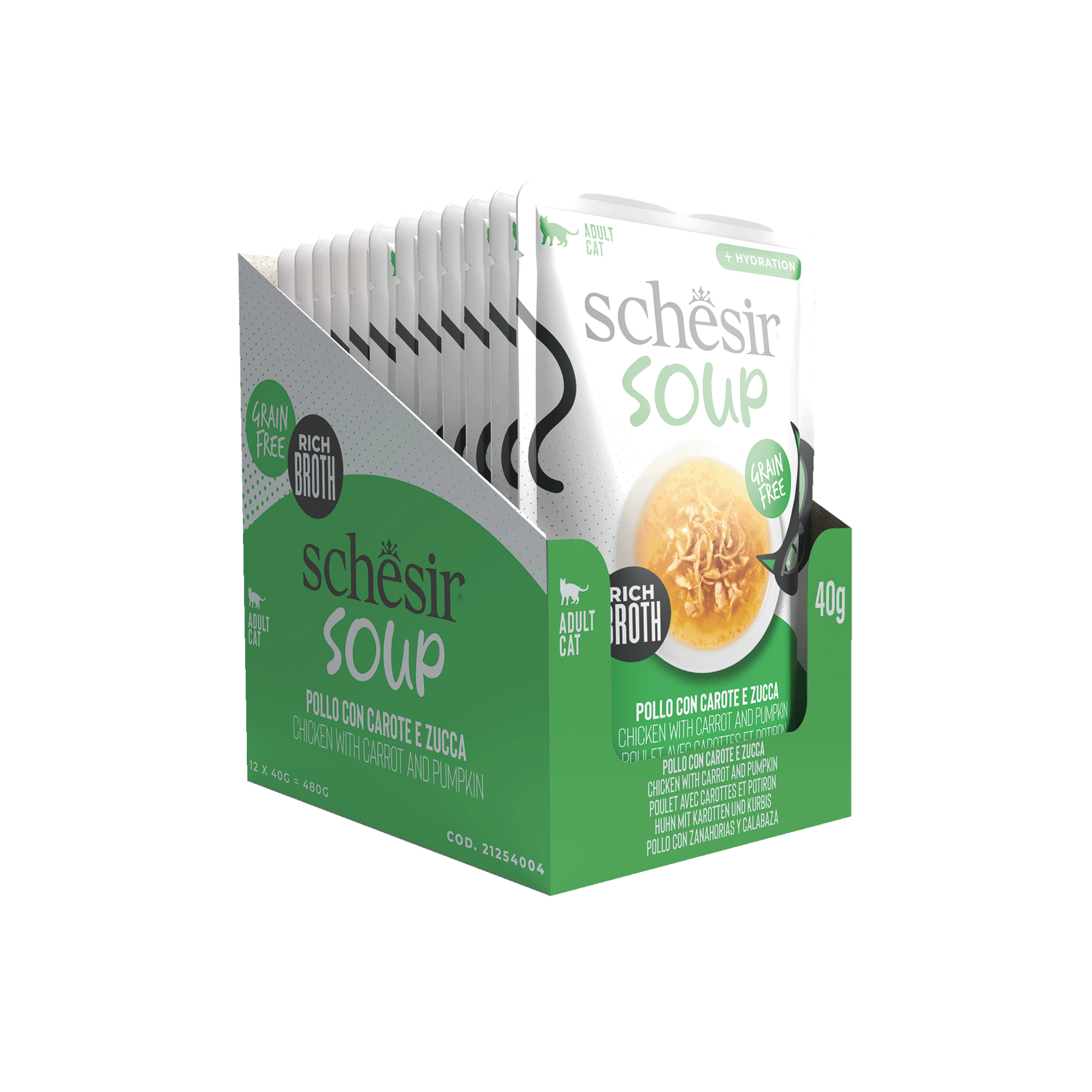 Snack Sopa para Gato Frango, Cenoura e Abóbora Saquetas Snack Sopa para Gato Frango, Cenoura e Abóbora Saquetas