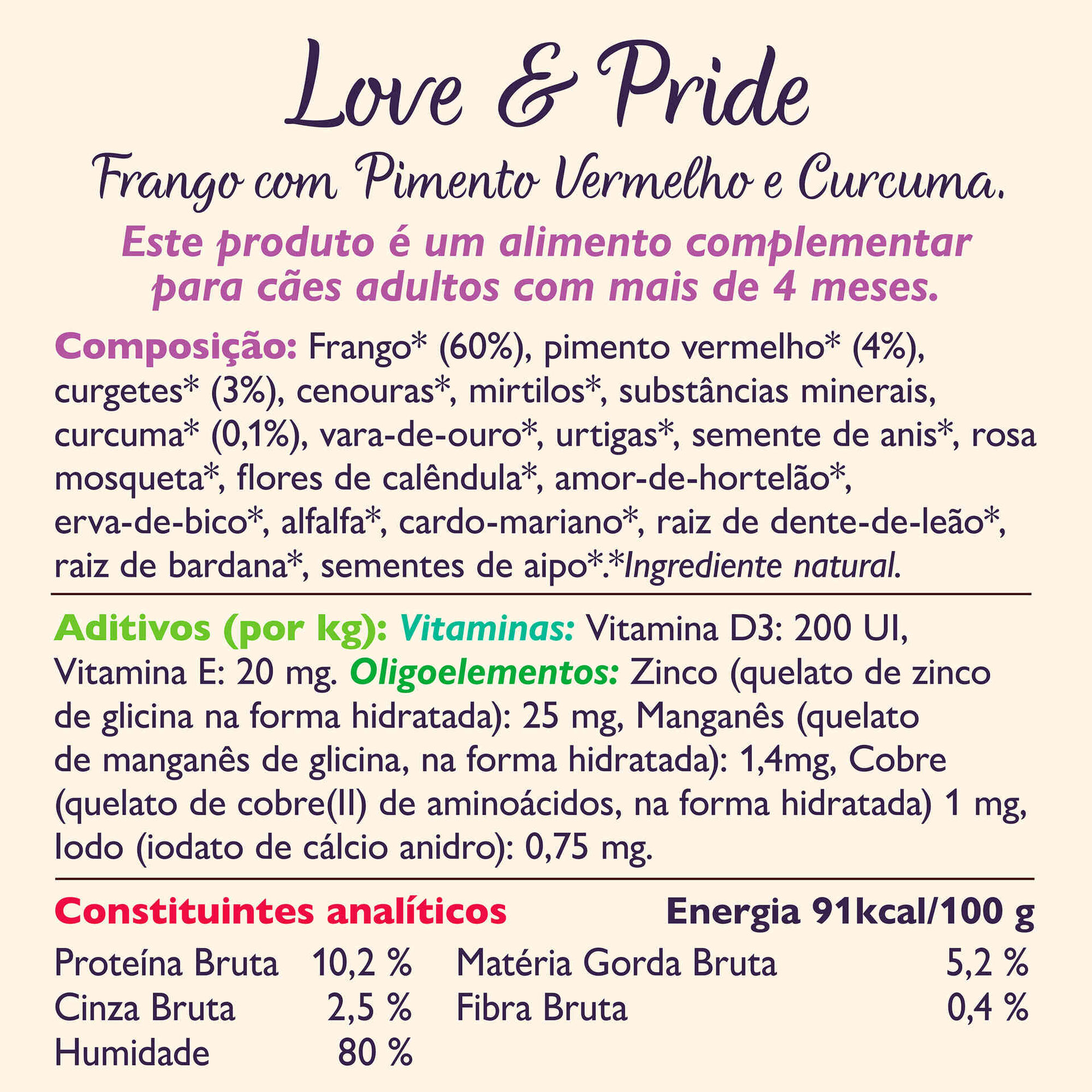 Comida Húmida para Cão Adulto Frango Love & Pride