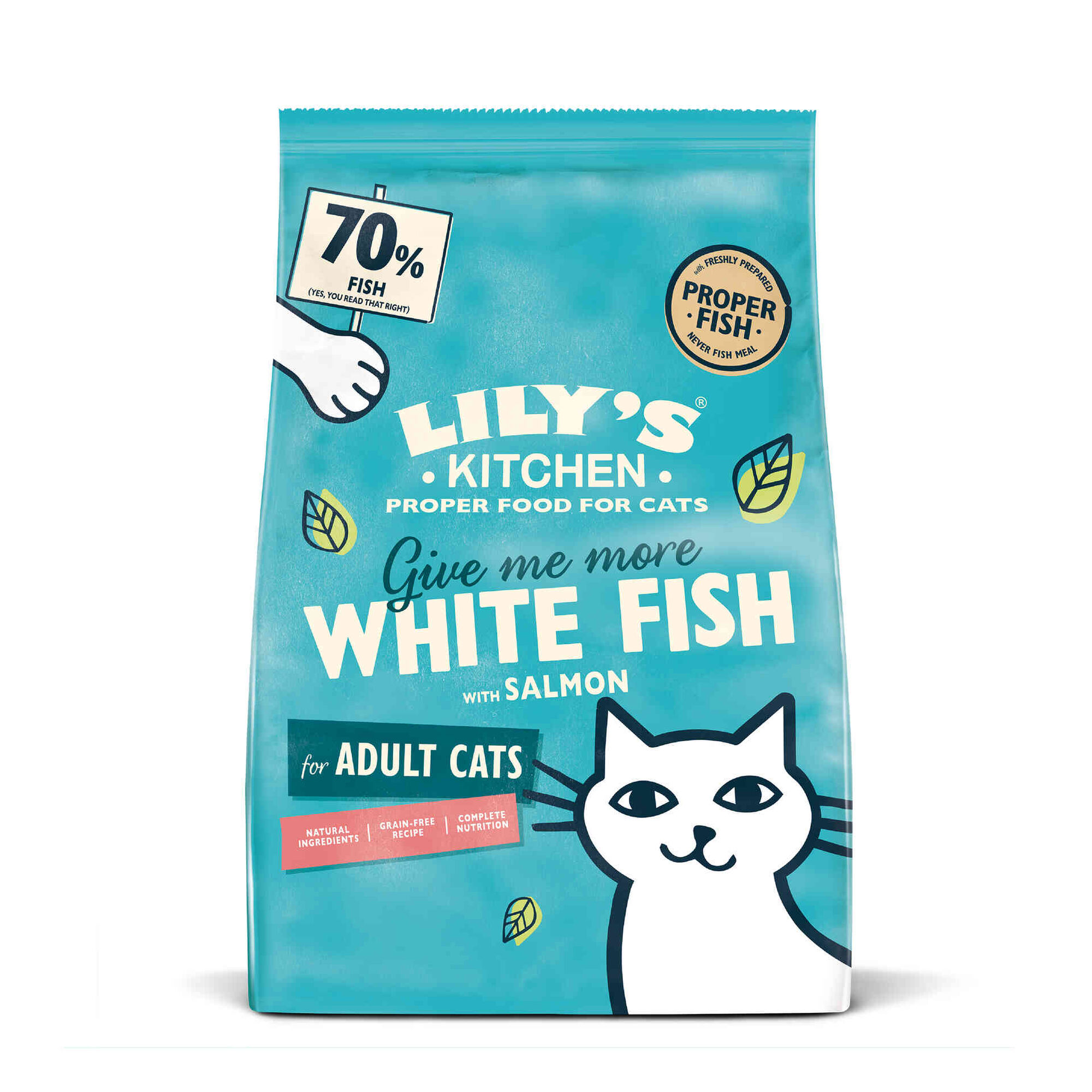 Ração para Gato Adulto de Peixe Branco e Salmão