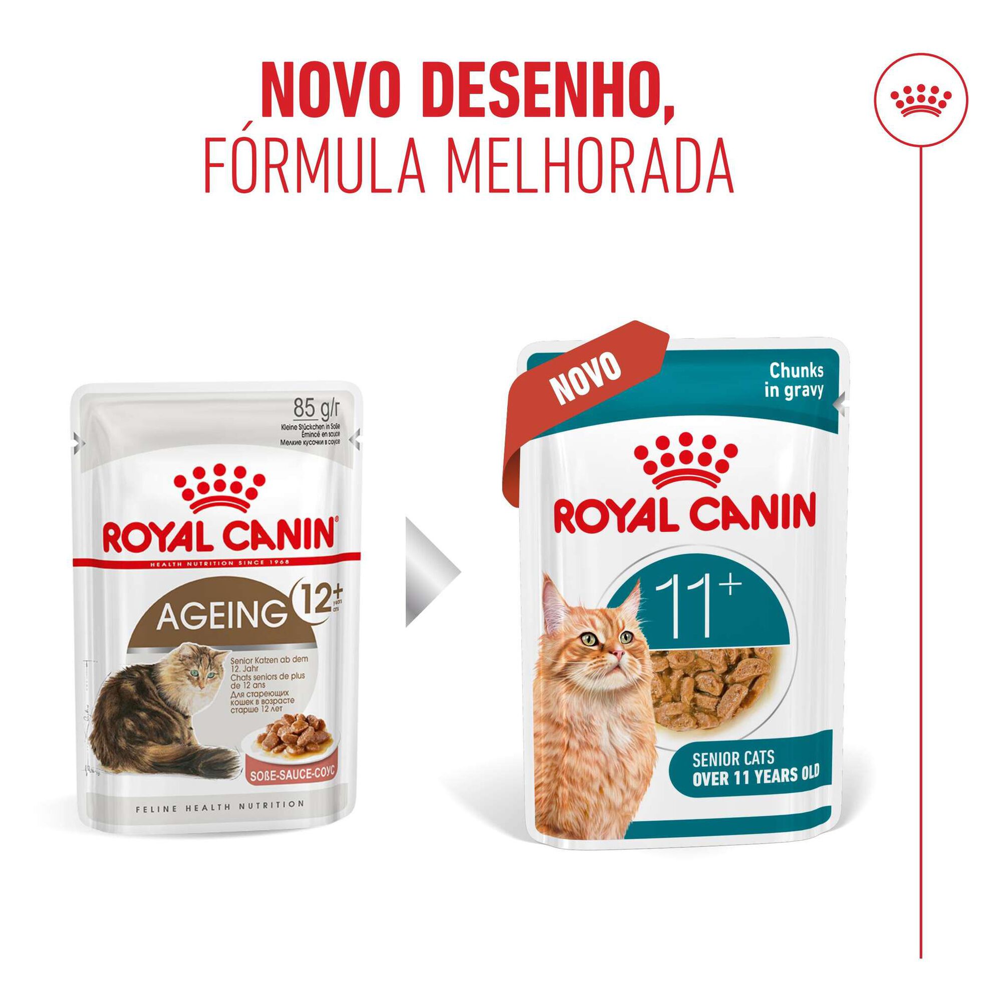 Comida Húmida para Gato Sénior Ageing+11 em Molho