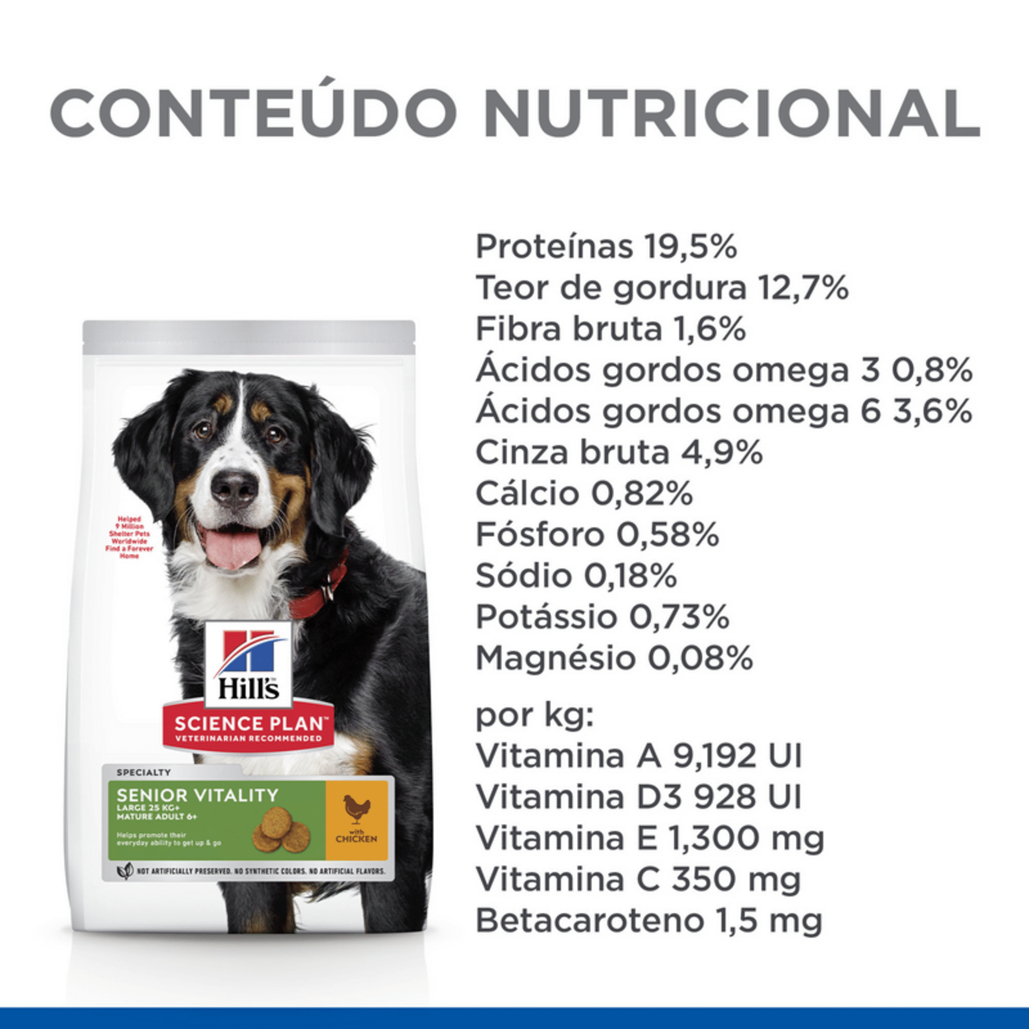 Ração para Cão Adulto Maxi Science Plan Vitality 7+ Frango