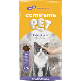 Ra&ccedil;&atilde;o para Gato Adulto Esterilizado Salm&atilde;o Continente Pet