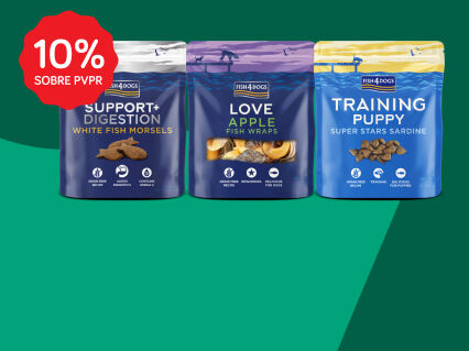 10% PVPR em snacks Fish4Dogs