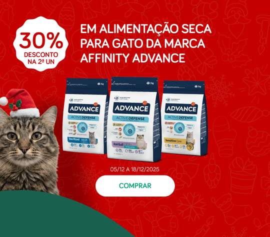 30% desconto na 2ª unidade em alimentação seca para gato da marca Advance