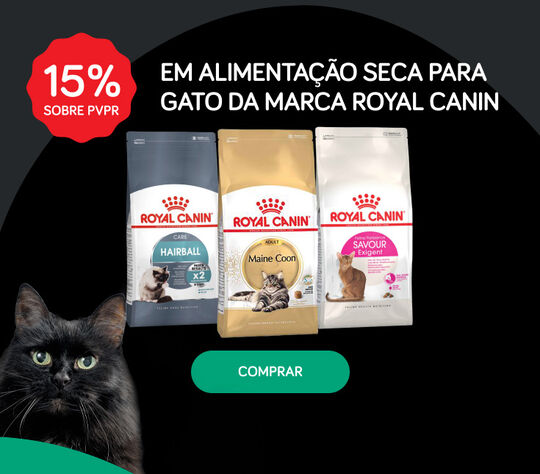 15% PVPR em alimentação seca para gato da marca Royal Canin