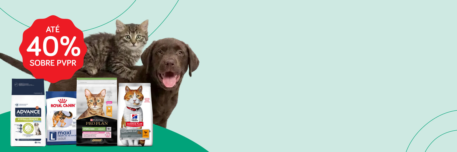 Aproveite at&eacute; 40% Em alimenta&ccedil;&atilde;o e acess&oacute;rios para c&atilde;o e gato