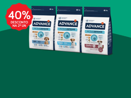 40% na 2&ordf; unidade em alimenta&ccedil;&atilde;o seca Affinity Advance