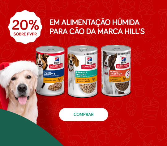 20% sobre PVP Recomendado em alimenta&ccedil;&atilde;o h&uacute;mida para c&atilde;o da marca Hill's
