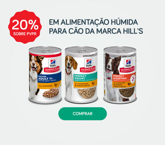 20%PVPR em alimentação húmida para cão da marca Hill's